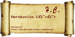 Herskovits Cézár névjegykártya